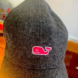 Heather gray felted VV baseball cap
